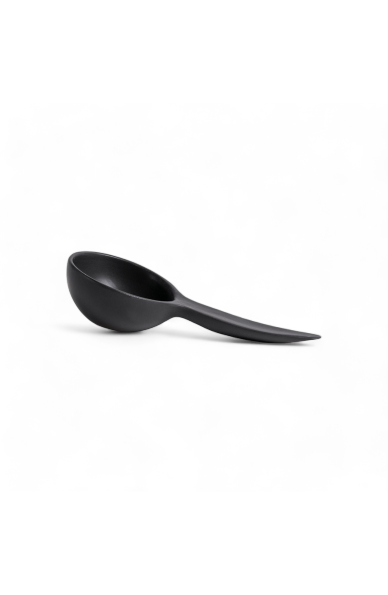 Gharyan Stoneware Stoneware Bowl Spoon Shape | Dadasi - Set of 4, Main, color, Black