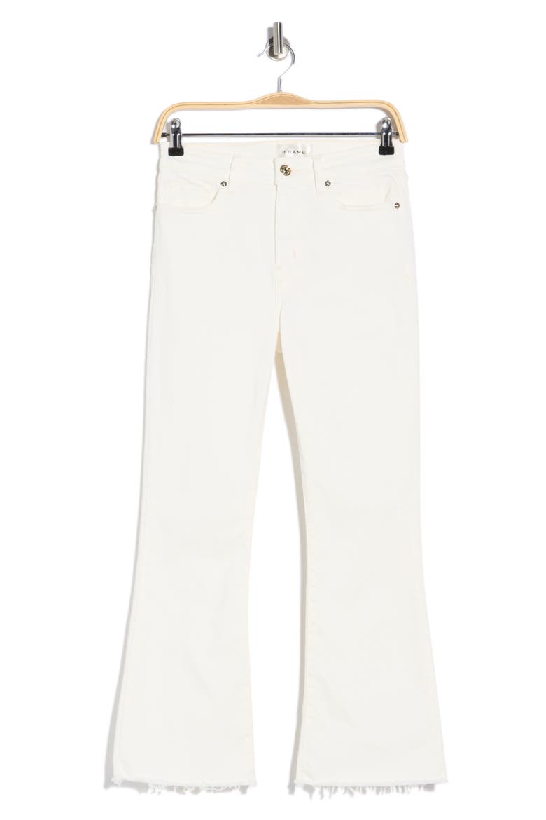 Le Crop High Waist Raw Hem Mini Bootcut Jeans, Alternate, color, AU NATURAL CLEAN RAW FRAY