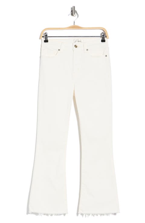 Le Crop High Waist Raw Hem Mini Bootcut Jeans