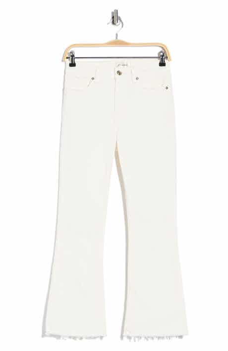 FRAME Le Crop High Waist Raw Hem Mini Bootcut Jeans