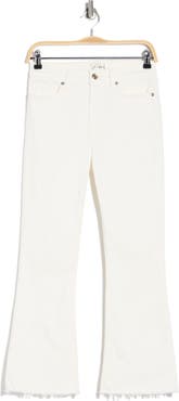 FRAME Le Crop High Waist Raw Hem Mini Bootcut Jeans