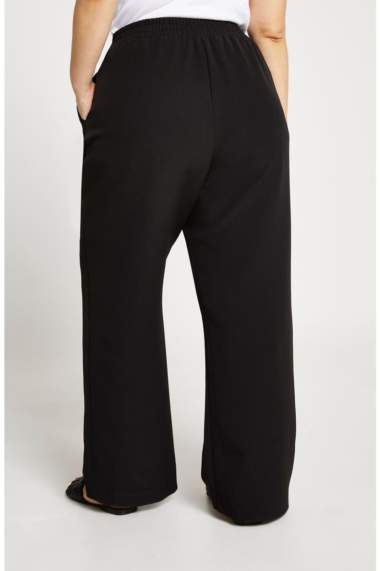 Wide Leg Drawstring Pants, Alternate, color, BLACK