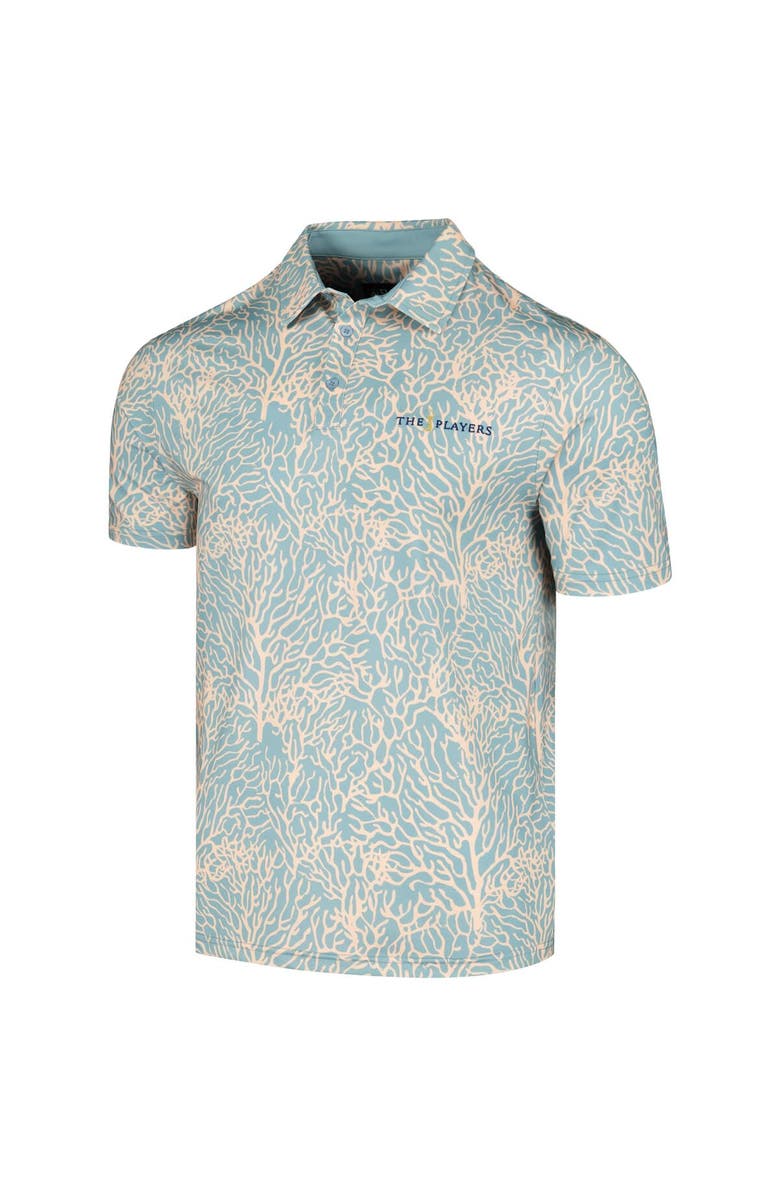FLOMOTION Men's Flomotion Blue THE PLAYERS Coral Reef Polo, Alternate, color, 