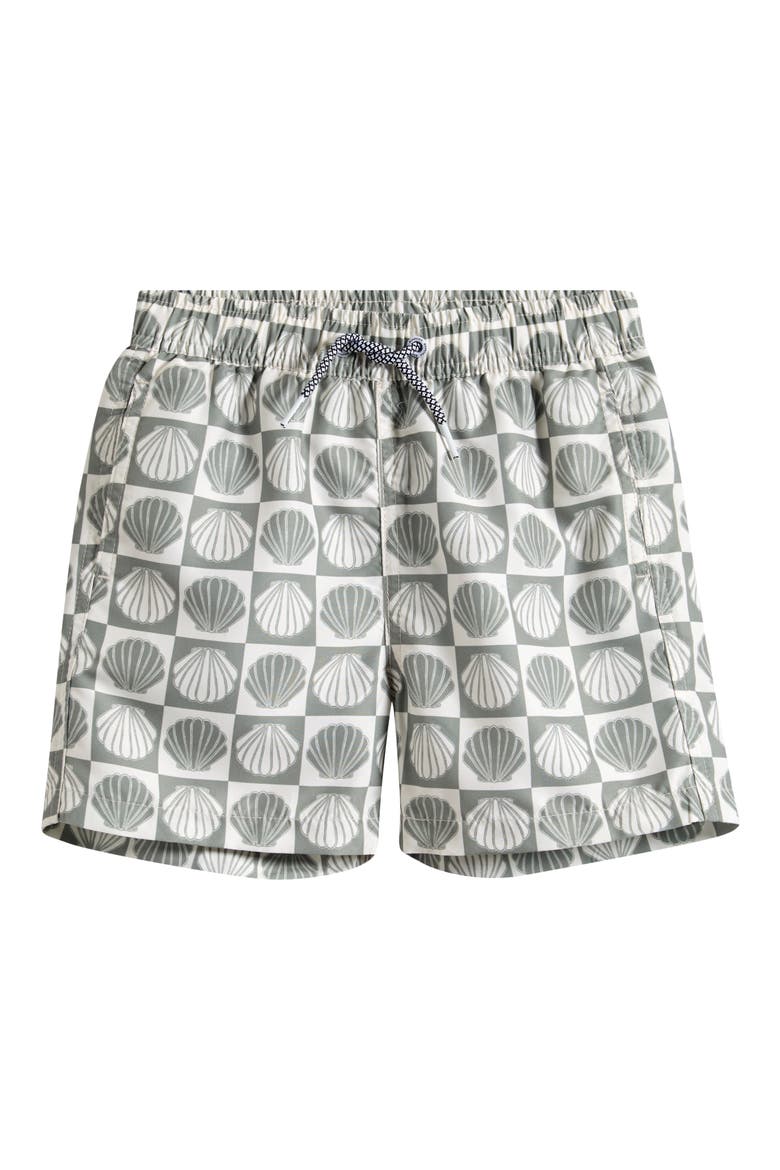 Kids' Ilfracombe Swim Trunks, Main, color, OLIVE/ CREAM