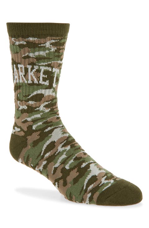 Core Camo Cotton Blend Crew Socks