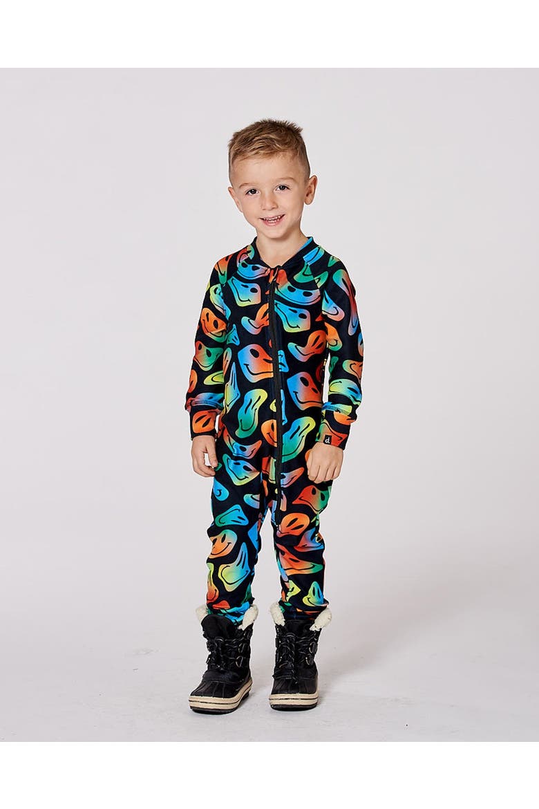 One-Piece Thermal Underwear, Alternate, color, Smiley Face Boy