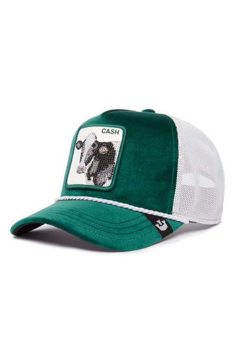 Emerald Cow Satin Front Trucker Hat