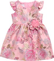 Iris & Ivy Kids' Metallic Jacquard Fit & Flare Dress