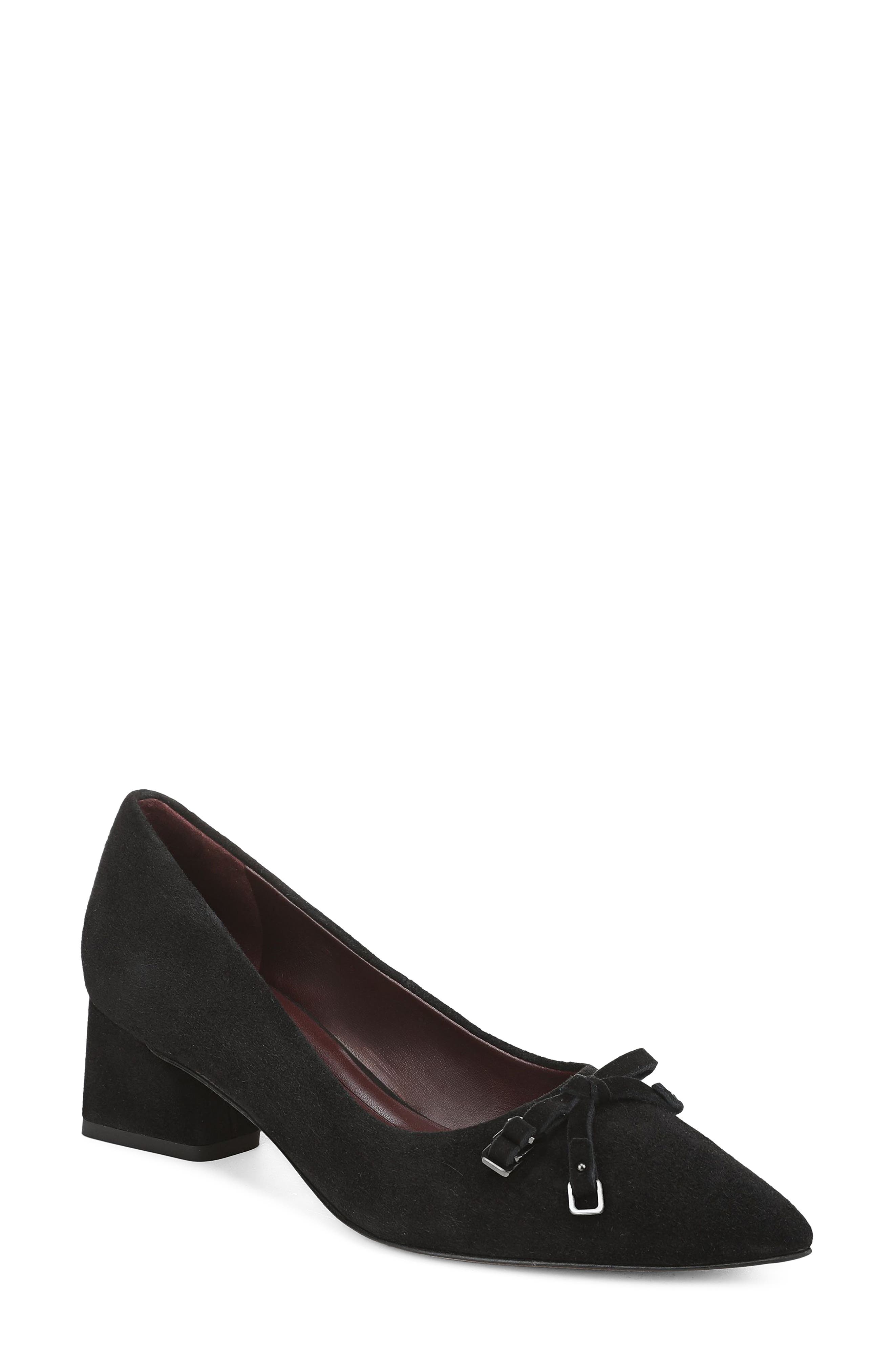 Racer Faux Leather Pump, Main, color, BLACK SUEDE