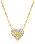 Crislu Pavé Cubic Zirconia Heart Pendant Necklace