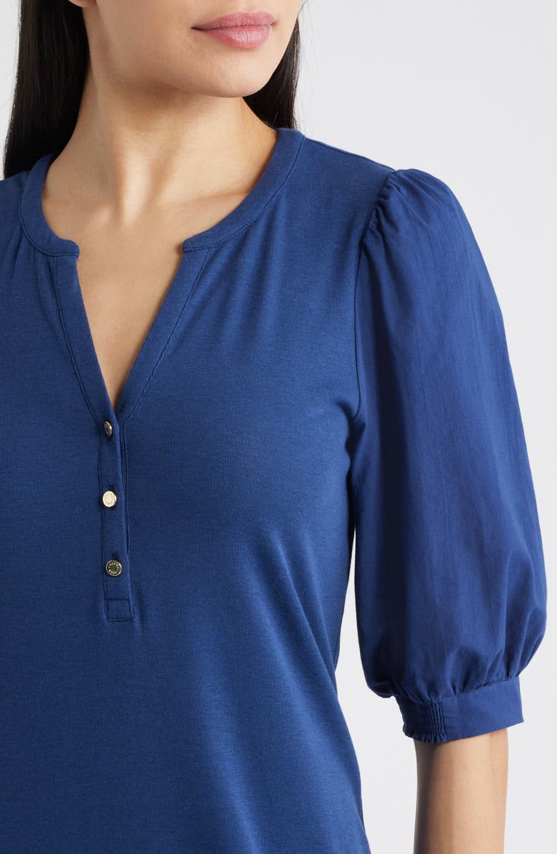 Lilly Pulitzer<sup>®</sup> Ronson Puff Sleeve Cotton Blend Dress, Alternate, color, 