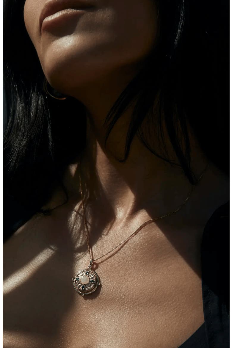 Manifestation Locket Necklace, Alternate, color, 925 STERLING SILVER