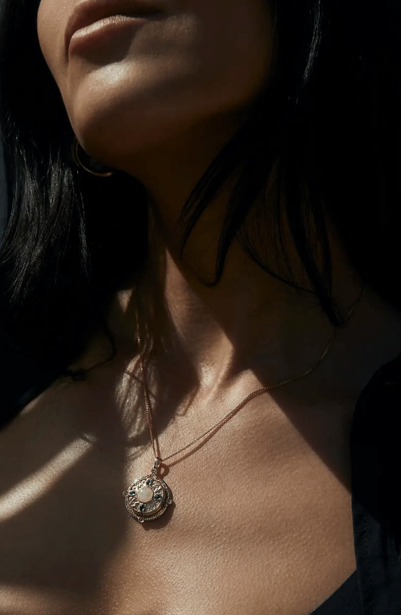 Awe Inspired Manifestation Locket Necklace, Alternate, color, 925 Sterling Silver