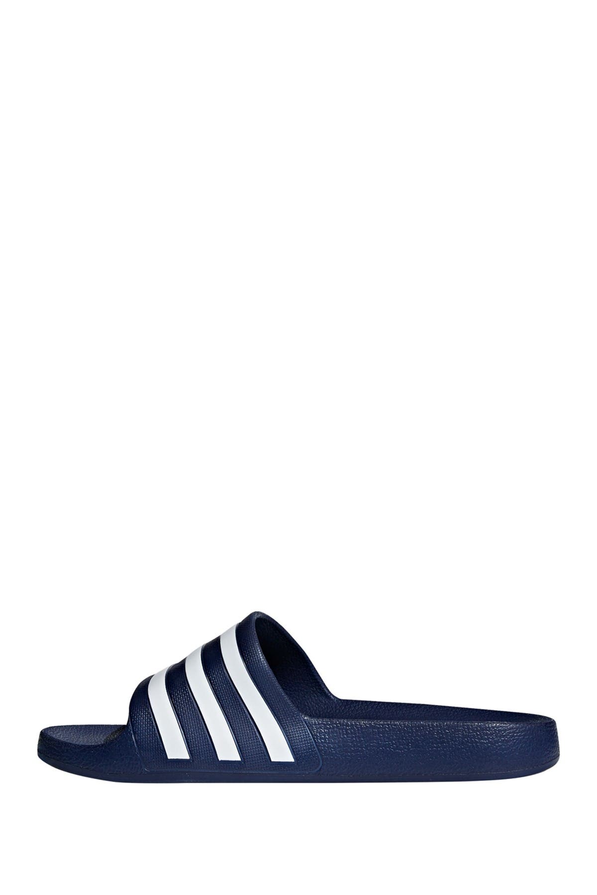 Adilette Slide Sandal, Alternate, color, DKBLUE/FTW