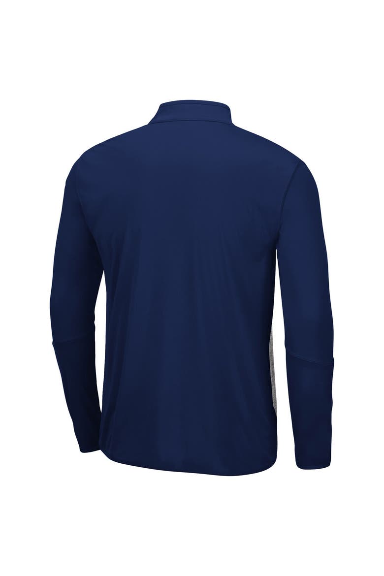 Men's Colosseum Heathered Gray/Navy Auburn Tigers Prospect Quarter-Zip Jacket, Alternate, color, Heather Gray