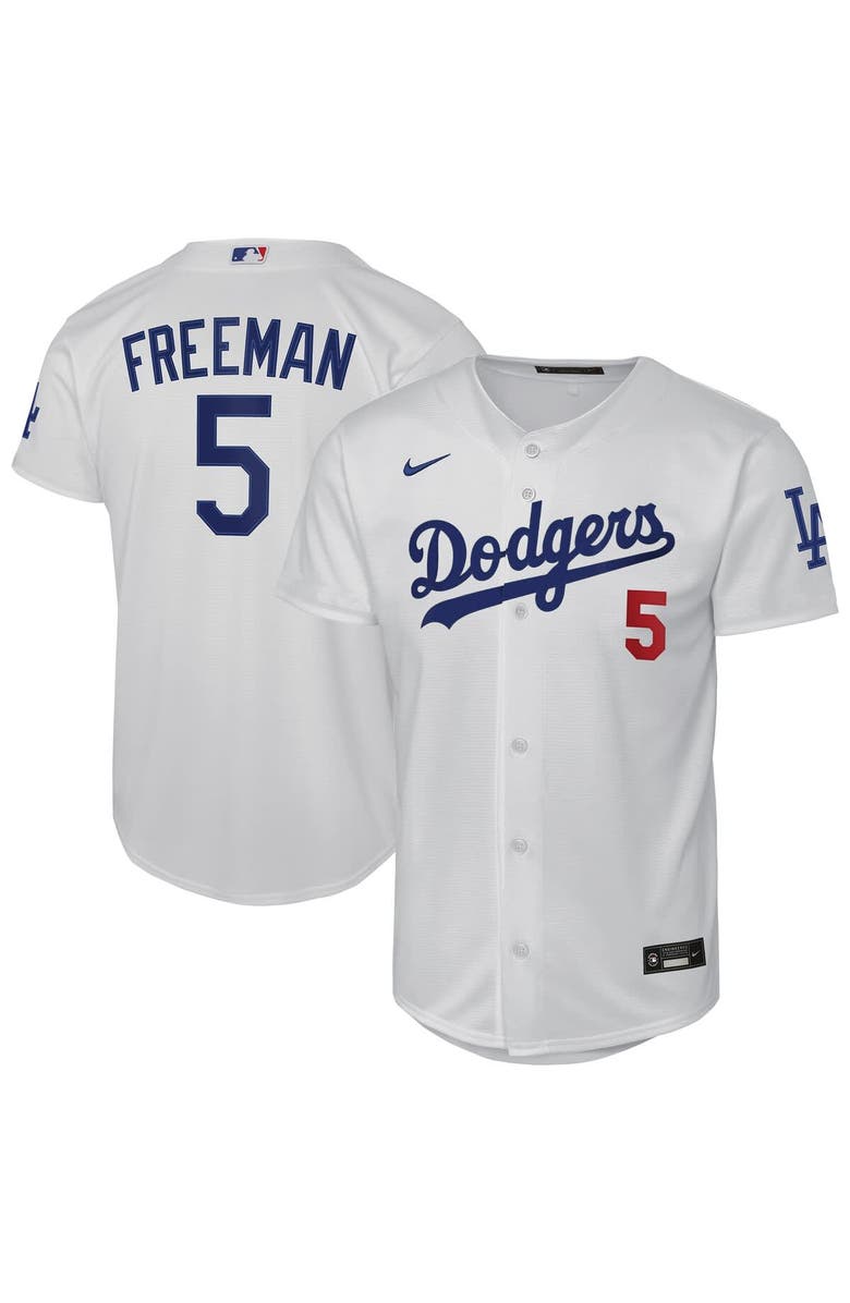 Nike Youth Nike Freddie Freeman White Los Angeles Dodgers Home Stadium Jersey, Main, color, White
