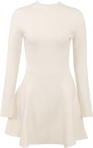 HOUSE OF CB Bonnie Long Sleeve Merino Wool Blend Cocktail Dress
