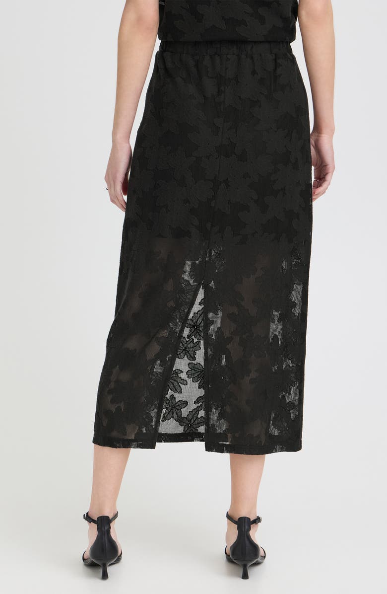 ICHI Lace Maxi Skirt, Alternate, color, Black