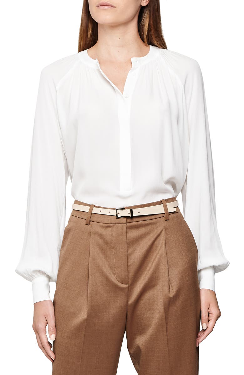 Reiss Gwen Balloon Sleeve Popover Blouse, Main, color, 