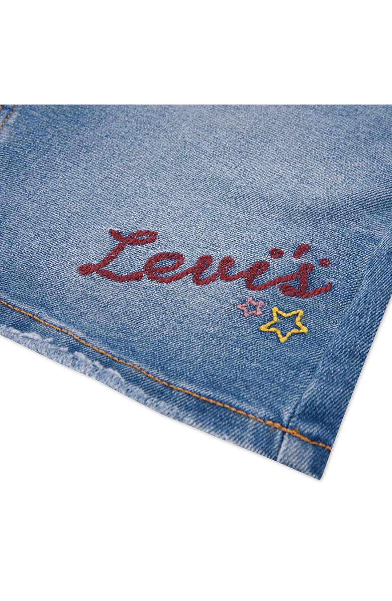 Levi's Kids' Embroidered Denim Overall Dress, Alternate, color, Dance Around