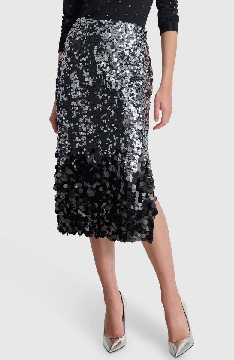 DKNY Sequin Midi Pencil Skirt, Main, color, 