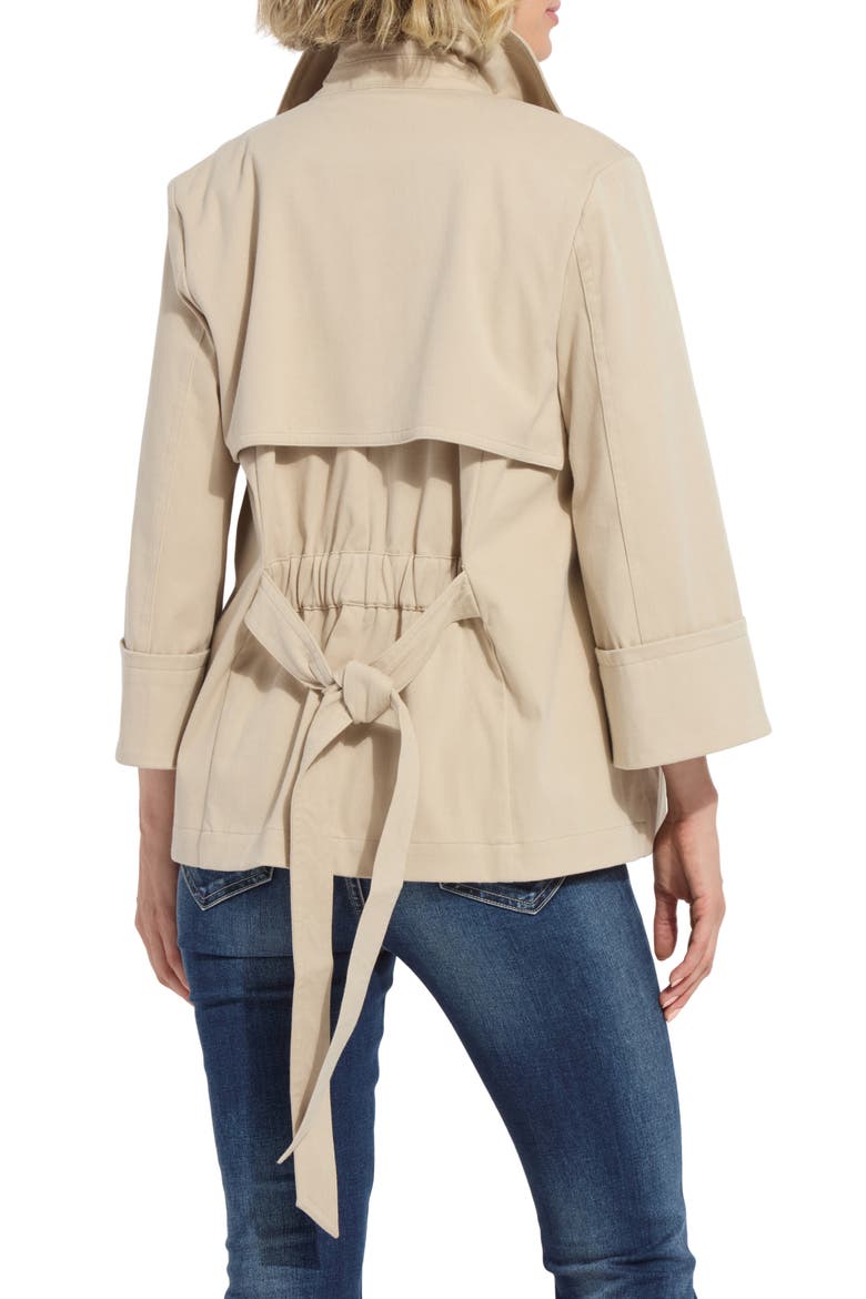 Dakota Crop Trench Coat, Alternate, color, CRISP KHAKI