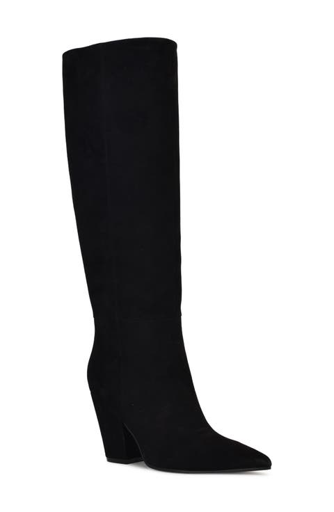 Adera Pointed Toe Knee High Boot (Women) (Regular & Wide Calf)