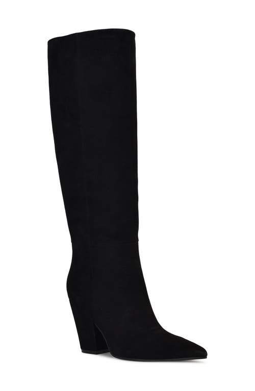 Nine West Adera Pointed Toe Knee High Boot In Black