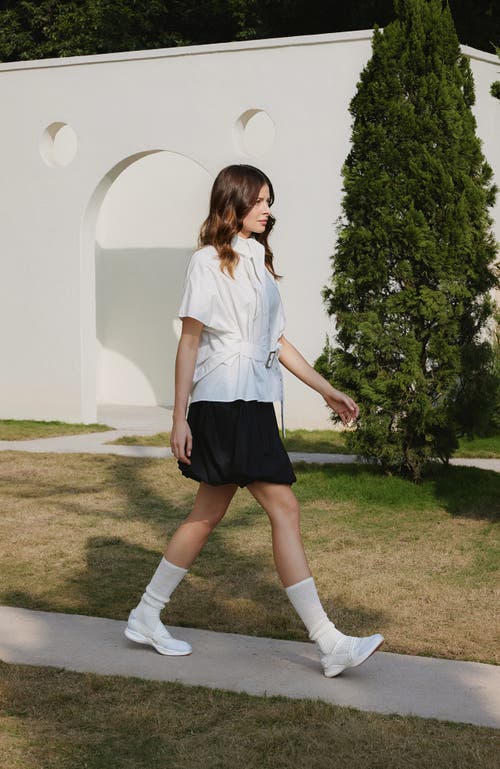 Vivaia Round-toe Mesh Mary-jane Sneaker Flats In Gray