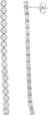 SHYMI Round Bezel Set Drop Earrings