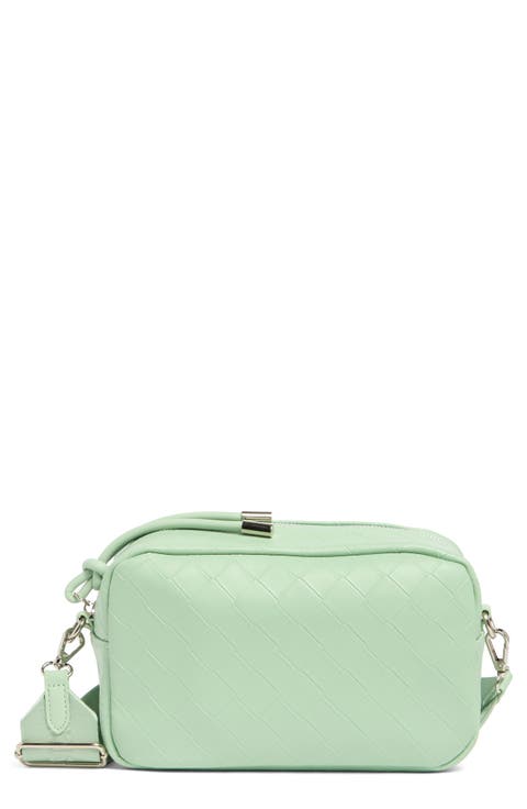 Embossed Woven Crossbody Bag