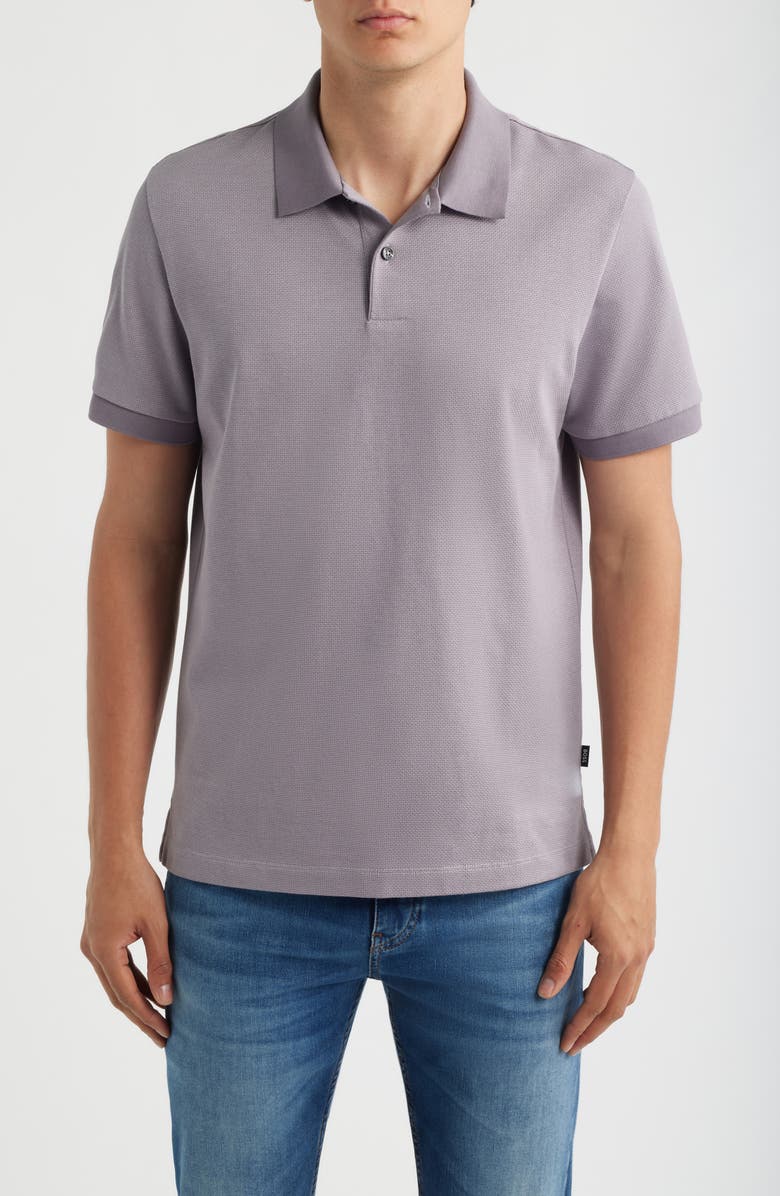 BOSS Parlay Cotton Piqué Polo, Main, color, Medium Purple
