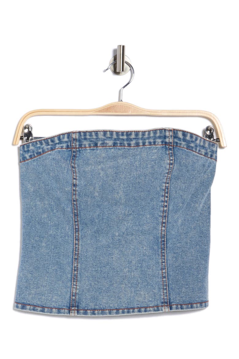 Denim Tube Top, Alternate, color, LIGHT WASH