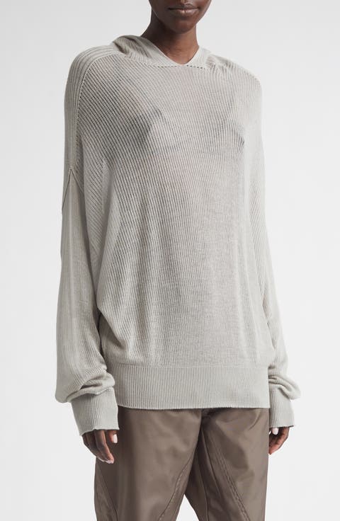 Hun Oversize Rib Cashmere Hoodie