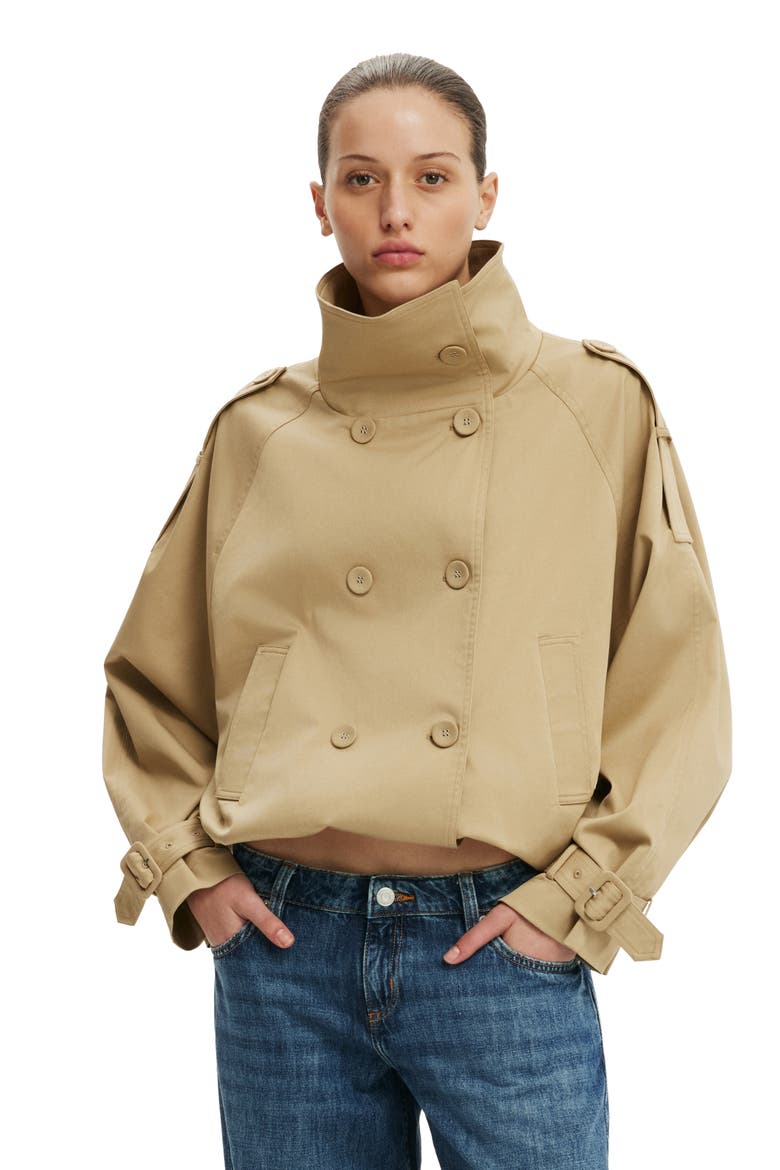 Women's Porter Cropped Trench, Main, color, Sand