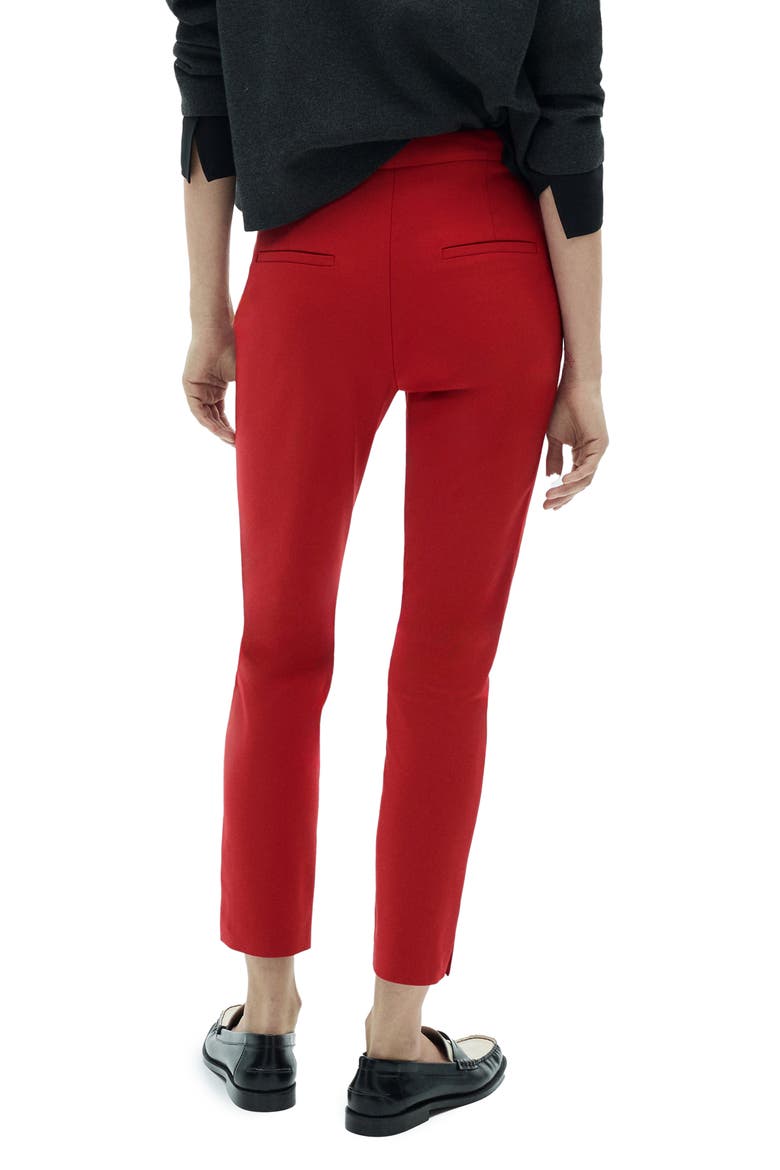 Straight Leg Ankle Pants, Alternate, color, RED