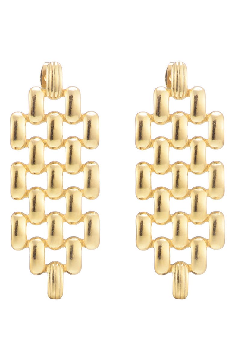 Adornia Tarnish Resistant Chandelier Earrings, Alternate, color, Gold