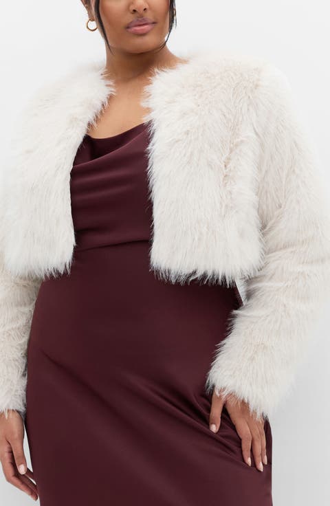 Angelica Faux Fur Crop Jacket