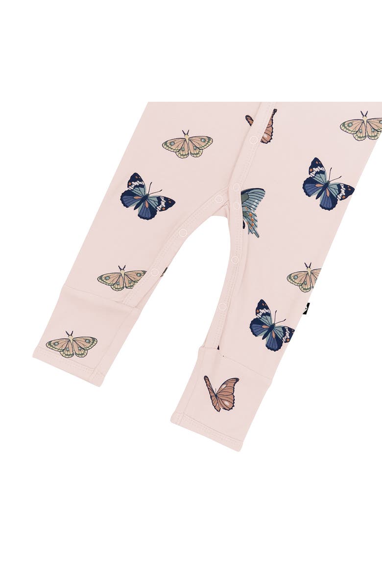 Kyte BABY Blush Butterfly Snap-Up Romper, Alternate, color, Blush Butterfly