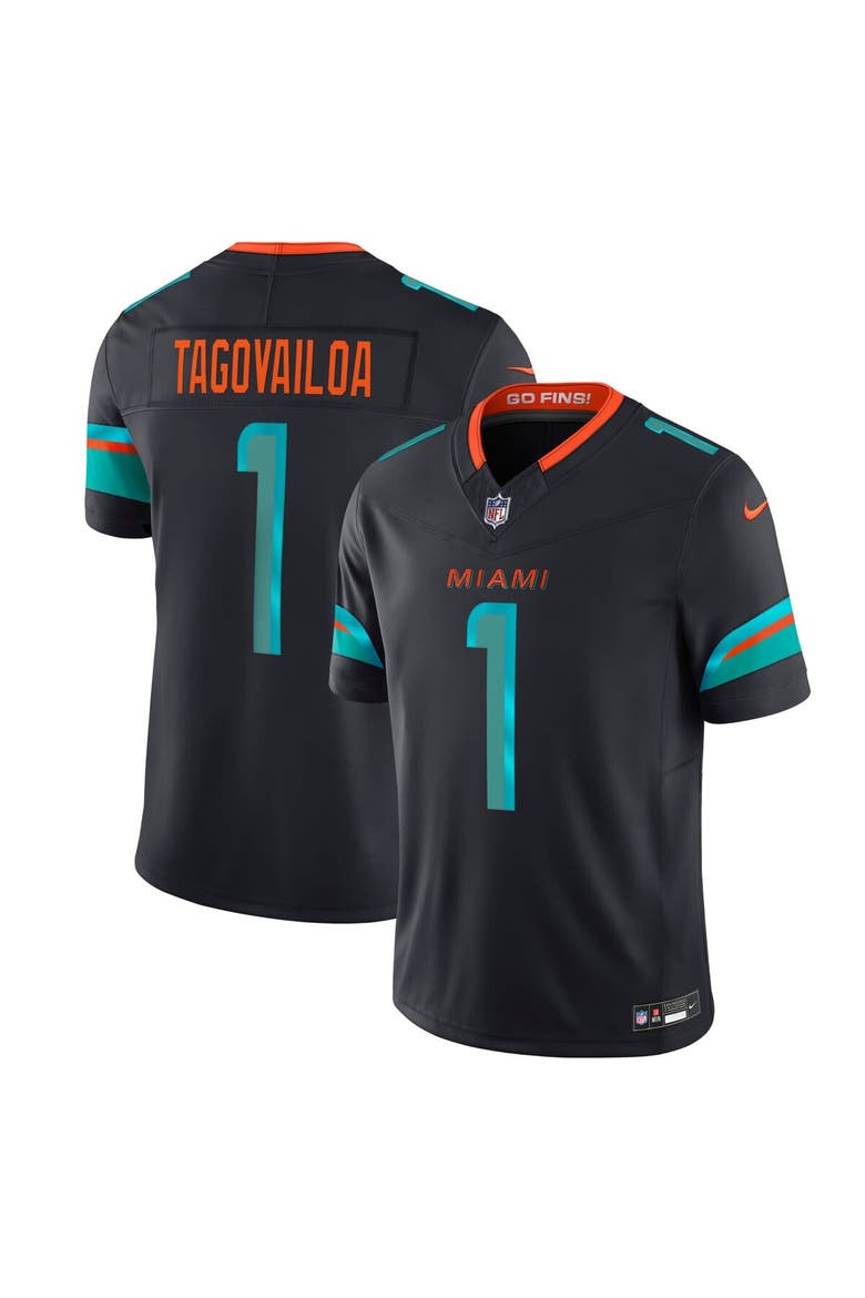 Men's Nike Tua Tagovailoa Pitch Blue Miami Dolphins 2025 Rivalries Collection Limited Jersey, Main, color, Navy