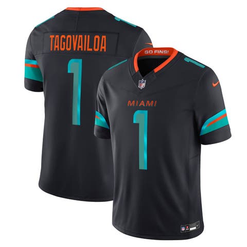 Men's Nike Tua Tagovailoa Pitch Blue Miami Dolphins 2025 Rivalries Collection Limited Jersey