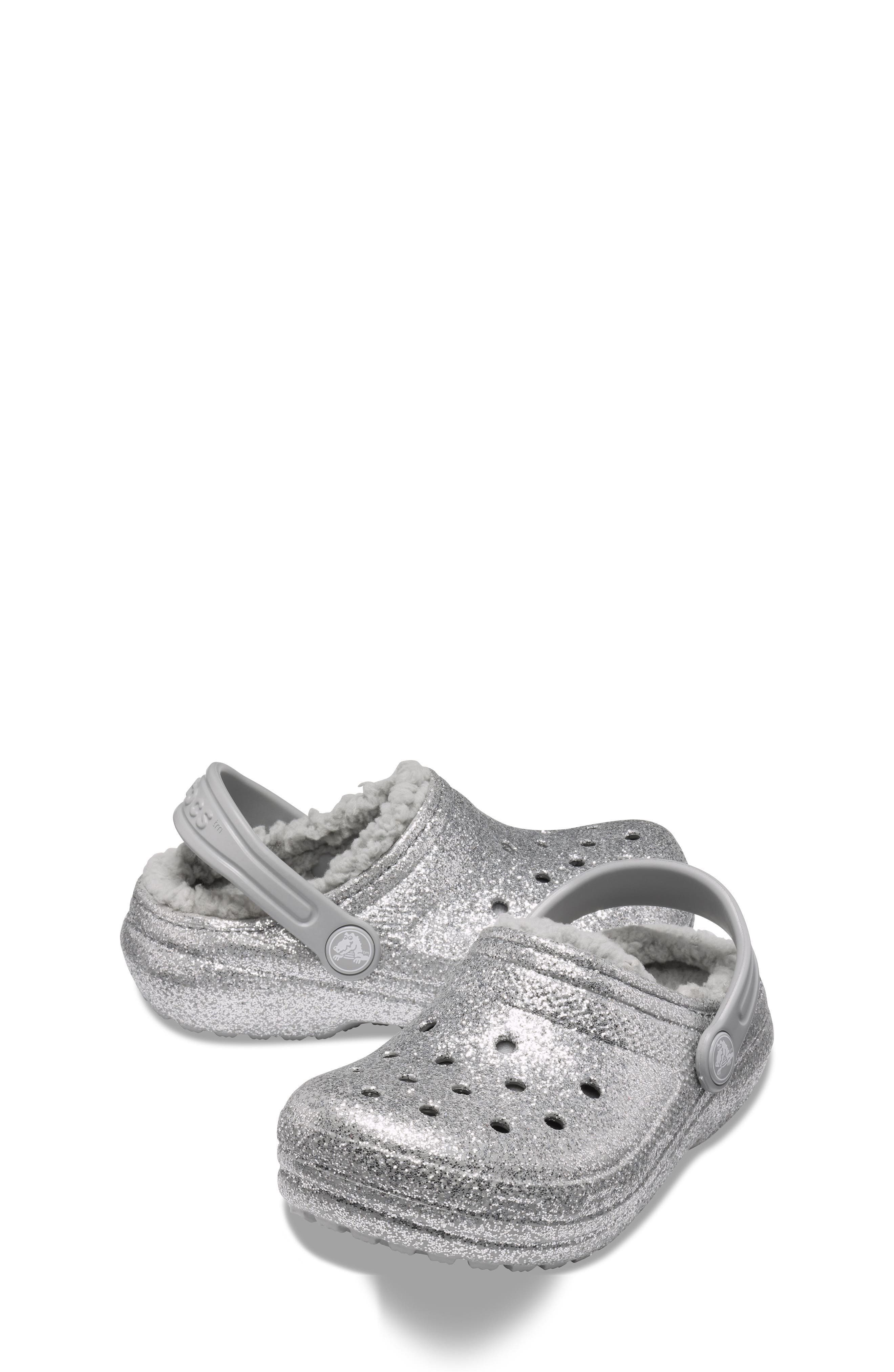 CROCS Kids' Classic Lined Glitter Clog, Alternate, color, 