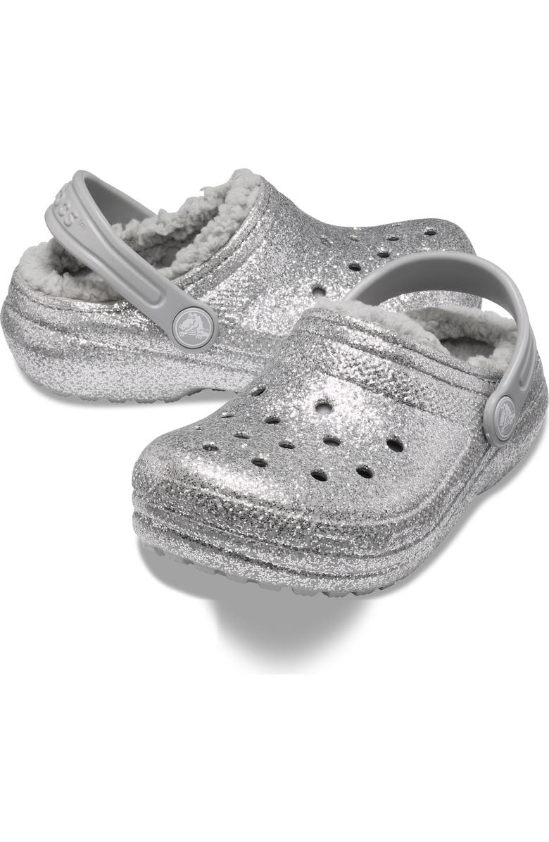 CROCS Kids' Classic Lined Glitter Clog, Alternate, color,