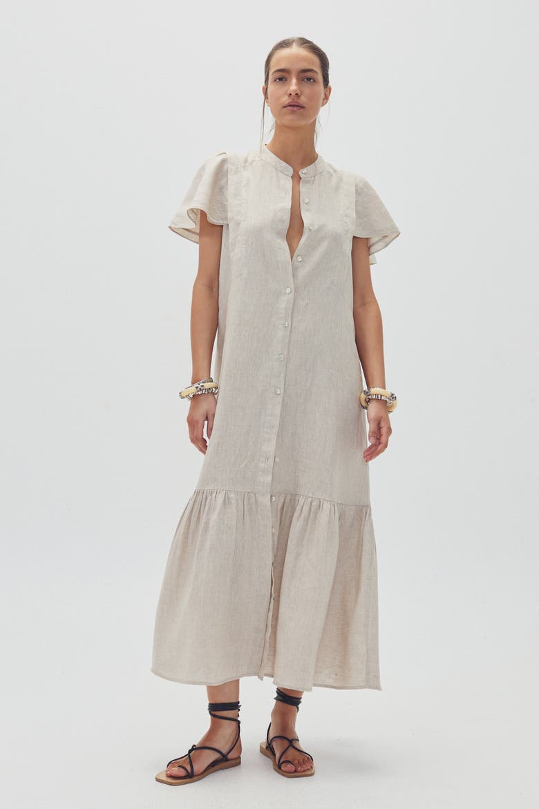 Willow Linen Dress, Alternate, color, Natural