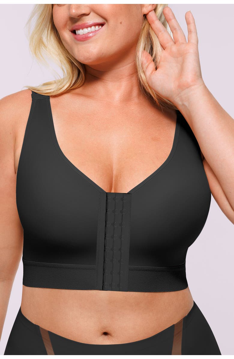 Shapellx AirSlim<sup>®</sup> Unlined Wireless Back Support Bra, Main, color, Jet Black