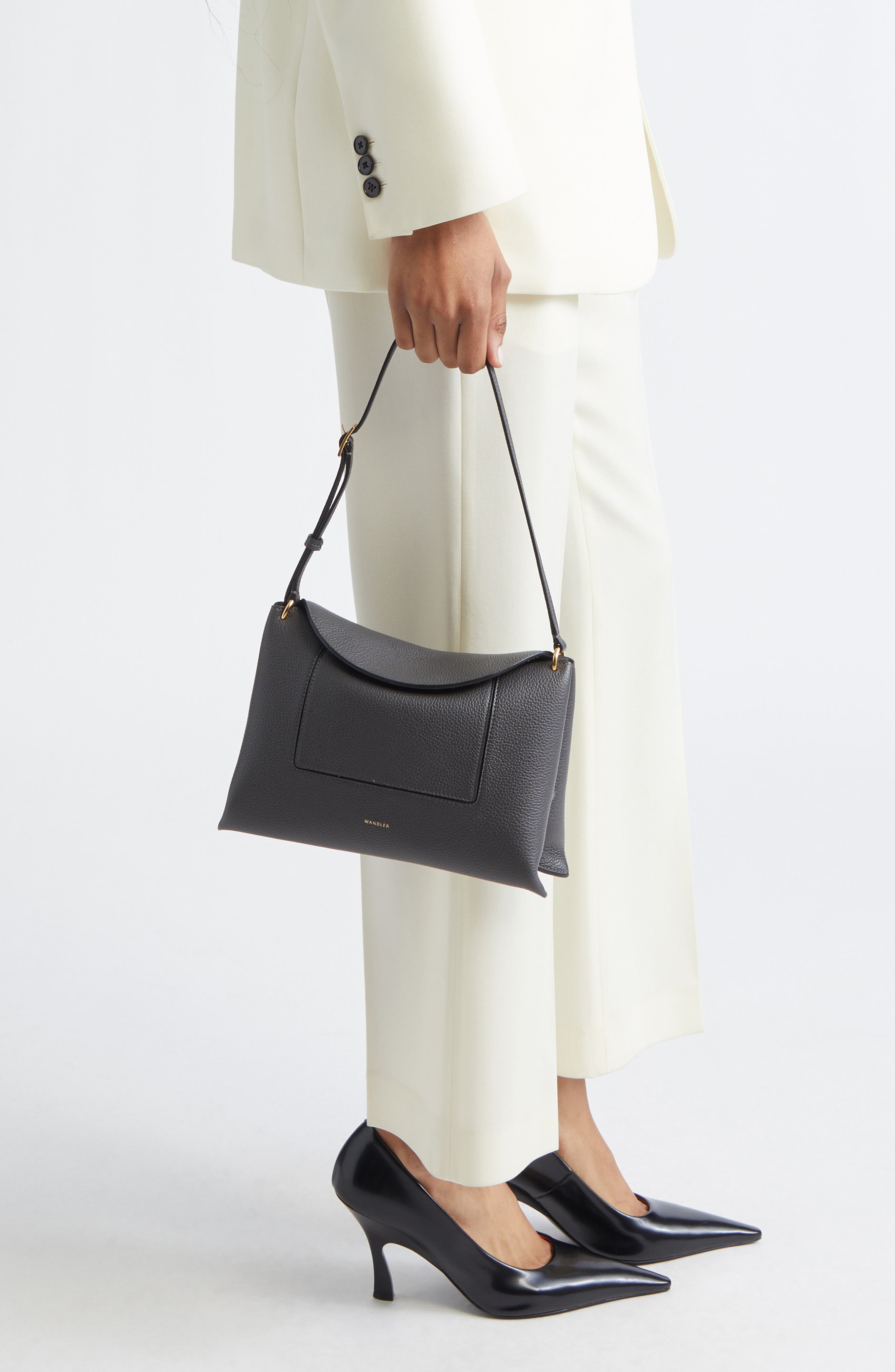 Wandler Penelope Leather Shoulder Bag, Alternate, color, 