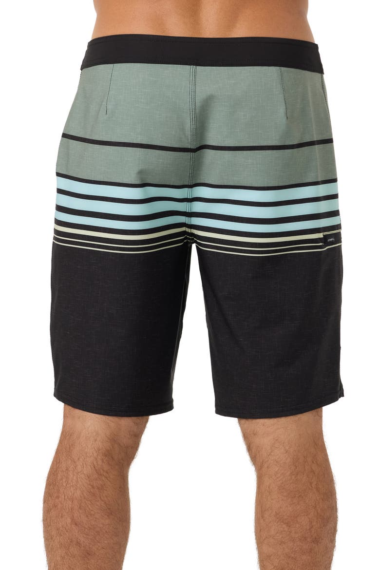 Hyperfreak Heat Stripe Swim Trunks, Alternate, color, BLACK