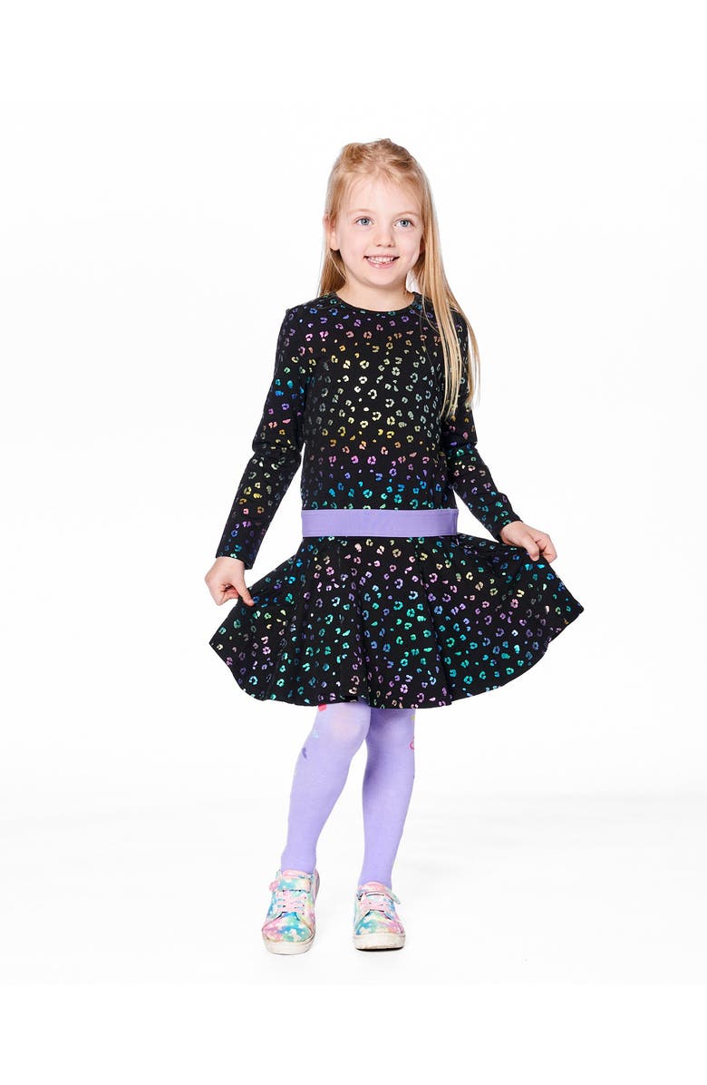 Deux par Deux Jersey Dress, Alternate, color, Multicolor Leopard Print