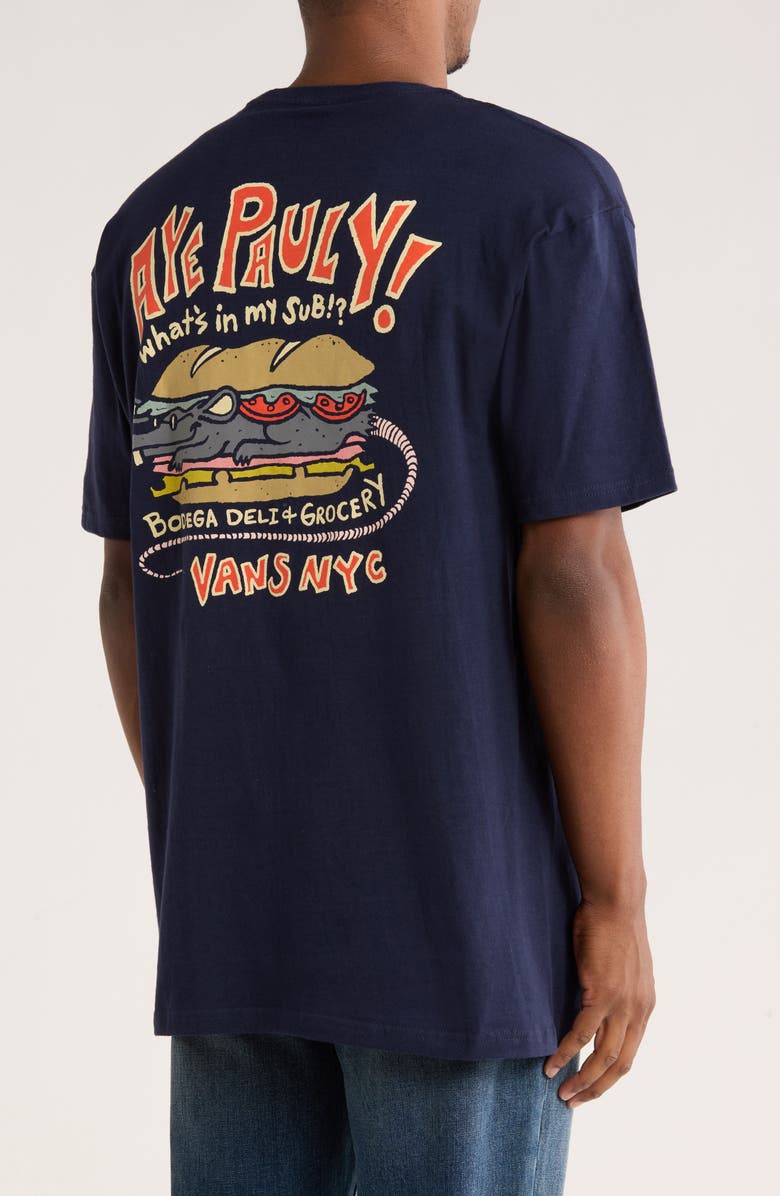 Vans NYC Bodega Graphic T-Shirt, Alternate, color, Navy