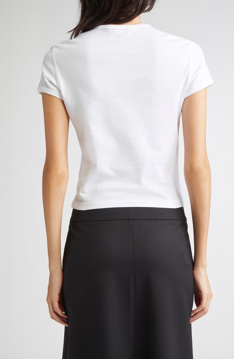 DIESEL<sup>®</sup> Metallic Oval D Cutout Slim Fit T-Shirt, Alternate, color, White